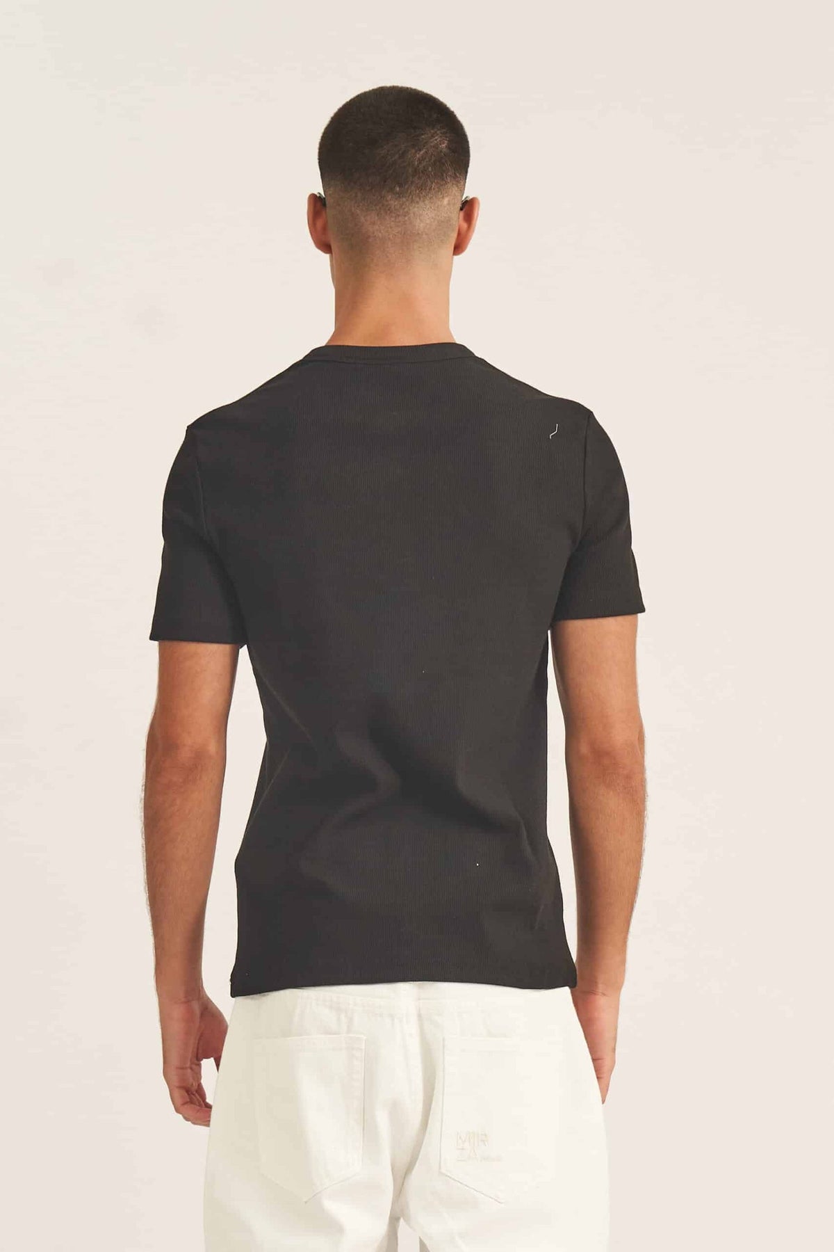Rib Button T-Shirt