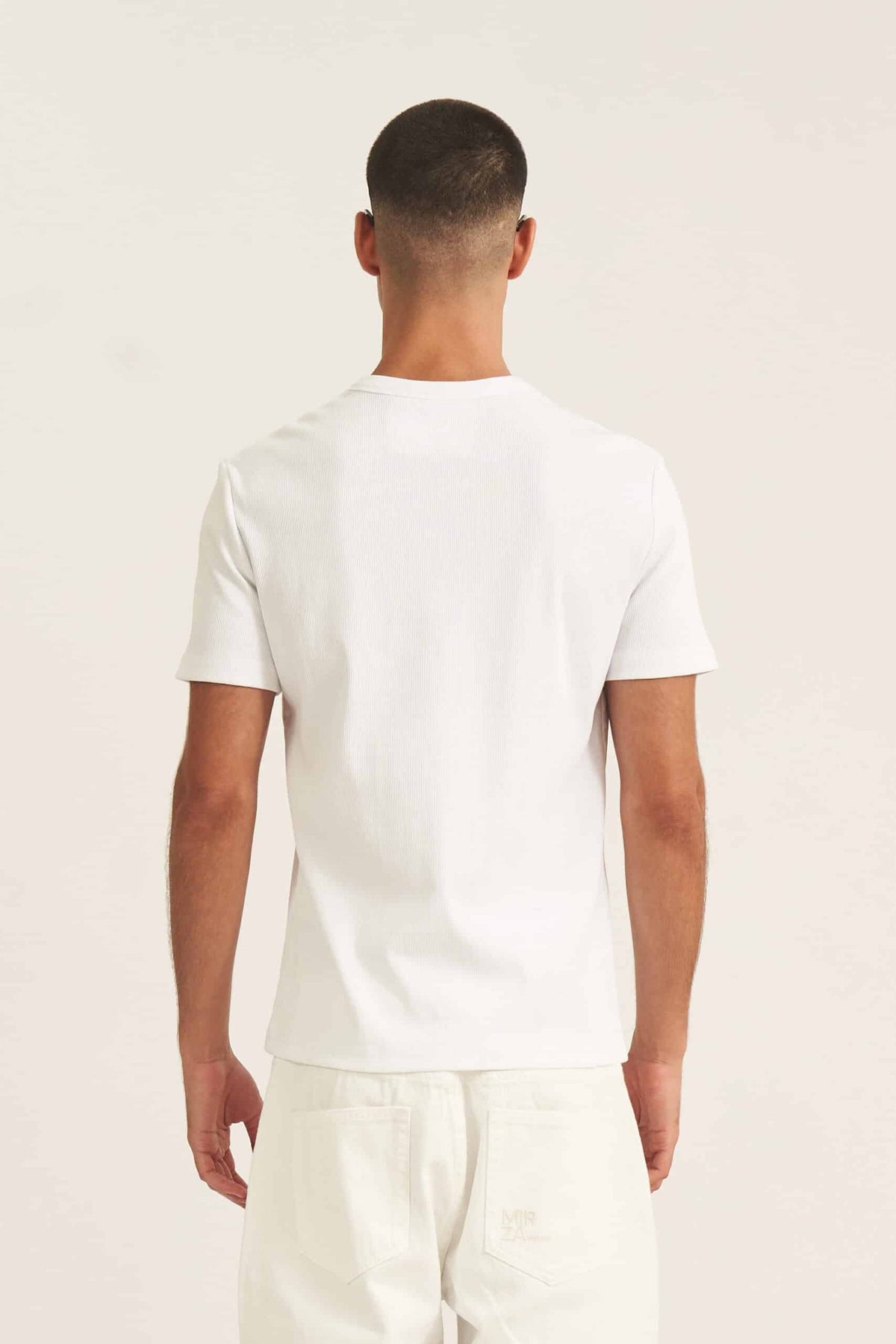 Rib Button T-Shirt