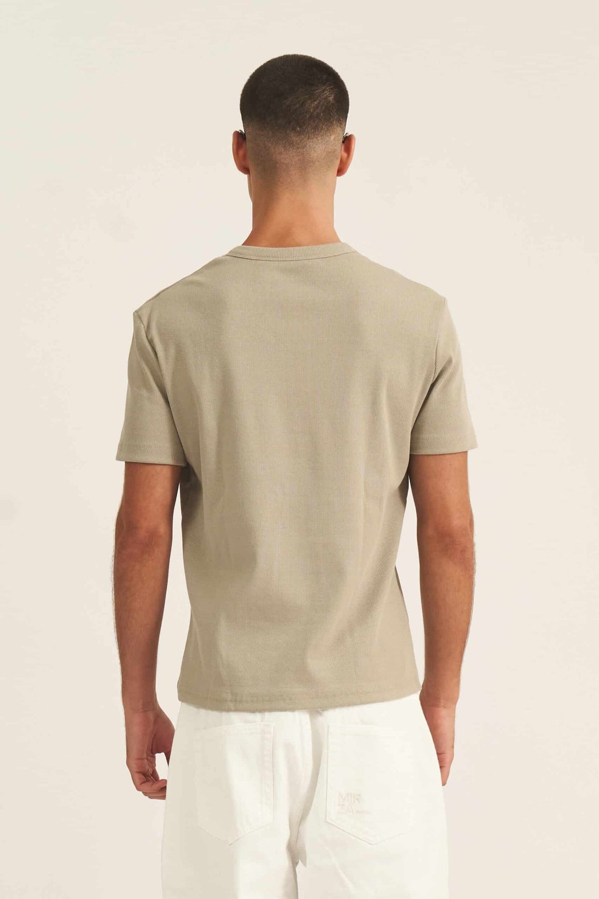 Rib Button T-Shirt